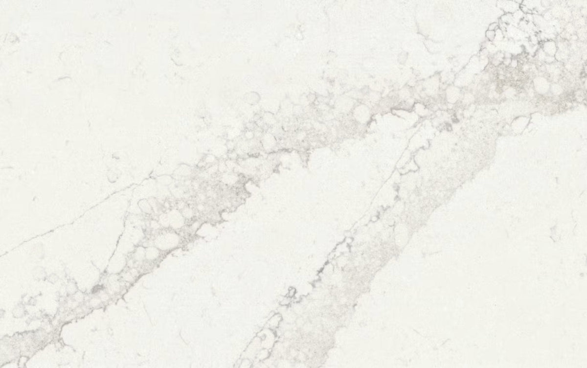Détail grandeur réelle du HanStone Coast, grain piqueté et veines blanches | Union Stone, Montréal