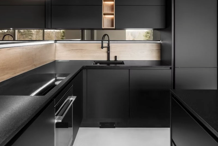 Granite Absolute Black Mat Comptoir en Granit Naturel