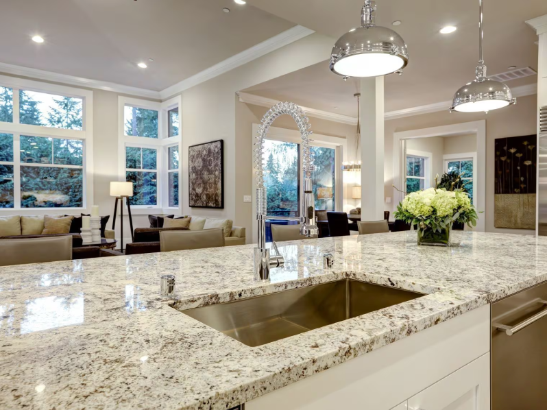 Granit Alaska White Comptoir de cuisine