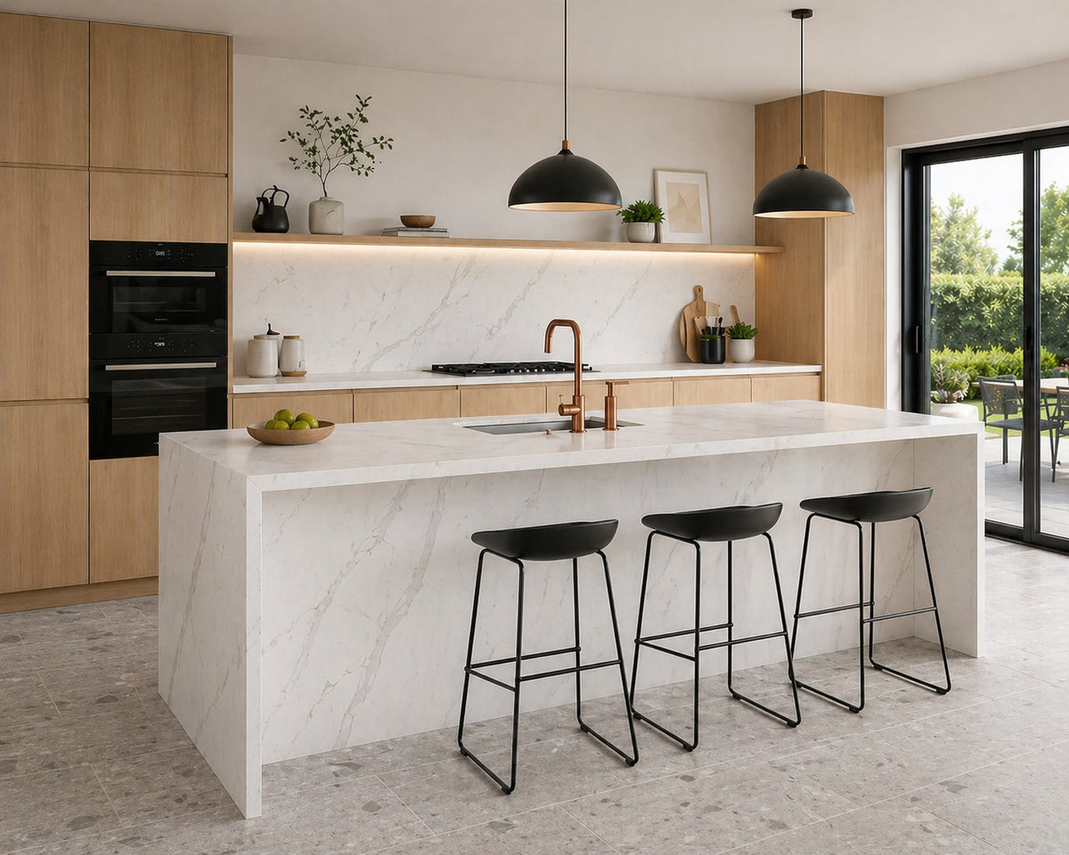 Silestone Calacatta Gold Quartz Countertop - Marble Look Quartz - Union Stone