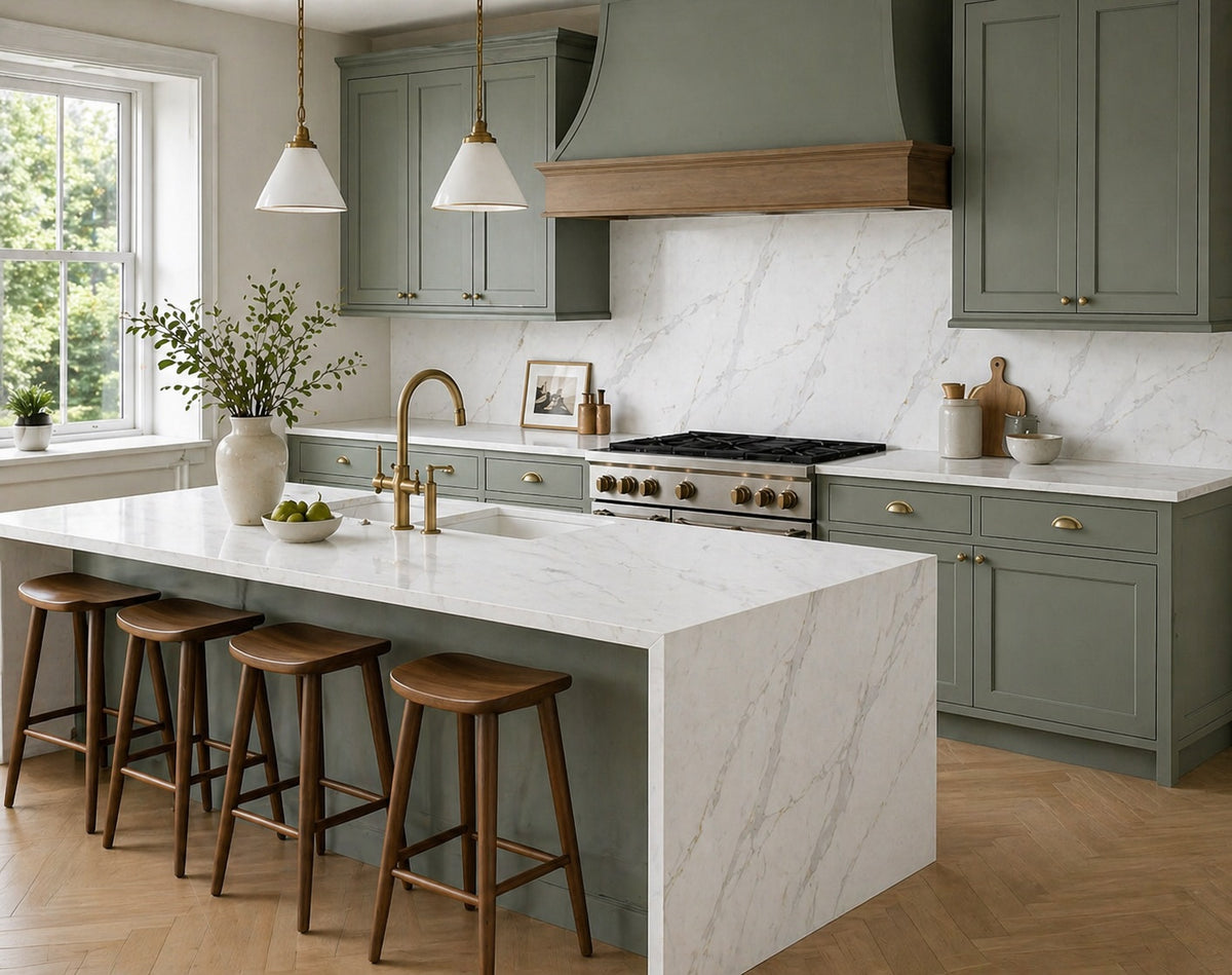 Silestone Calacatta Gold Quartz Countertop - Marble Look Quartz - Union Stone