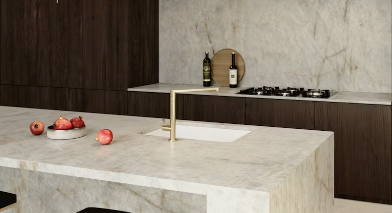 Quartzite Cristalo Sensa Comptoir en Pierre Naturelle Protégée