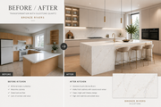 Comptoir en quartz Silestone Bronze River – Quartz blanc chaud avec veinage marron