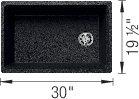 Blanco INTEOS 30 SILGRANIT — schéma dimensionnel