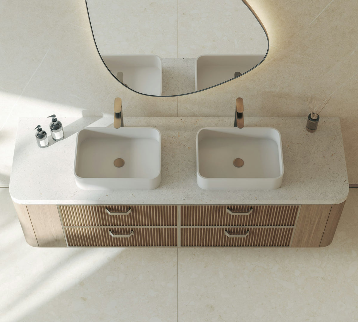 Dekton Polar — projet dekton pietra edition bathroom adia polaar detalle | Union Stone