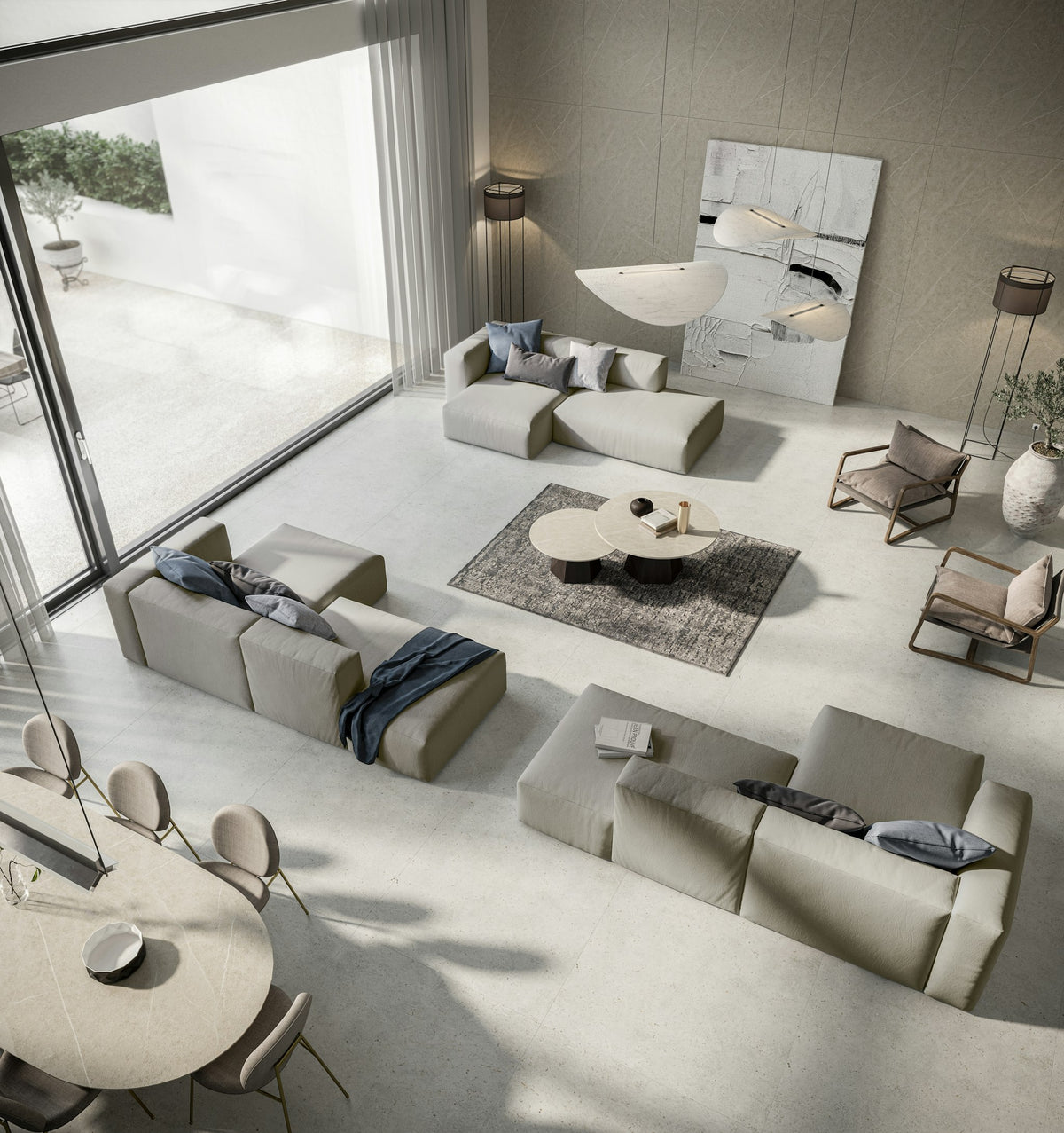 Dekton Polar — projet dekton pietra edition living room polar adia | Union Stone