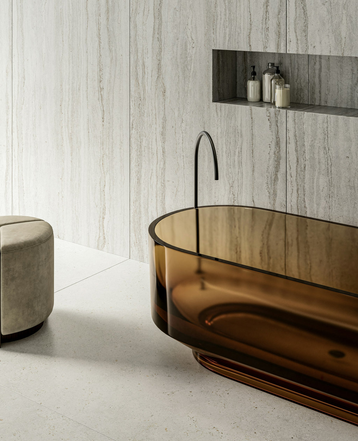 Dekton Trevi — projet dekton pietra edition bathroom trevi polar 2 | Union Stone