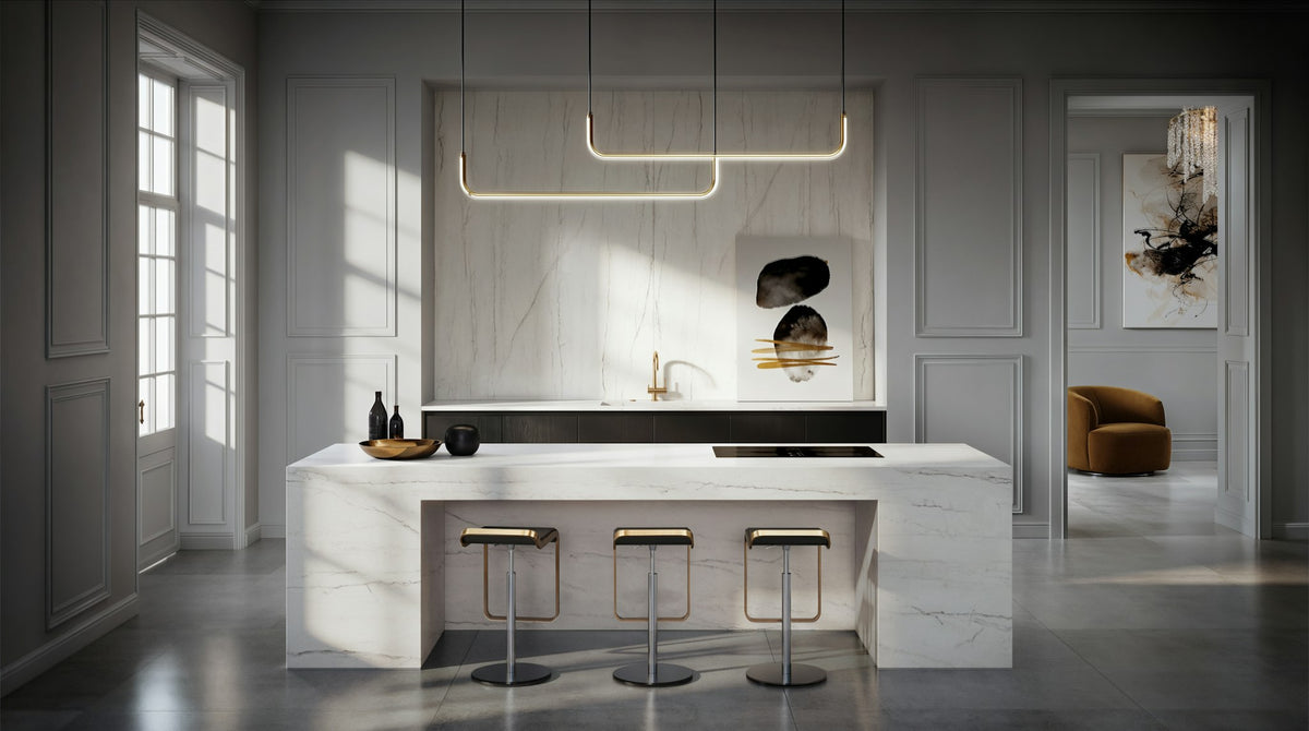 Eclos Ivora — projet eclos kitchen 1 ivora plano general | Union Stone
