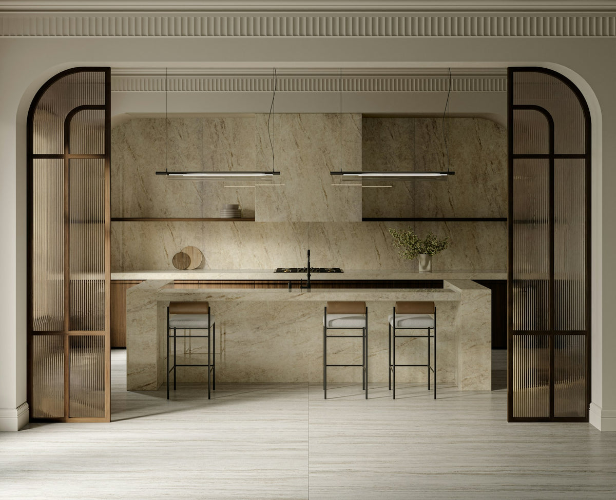 Eclos Tajnar — projet eclos kitchen 1 tajnar plano general | Union Stone