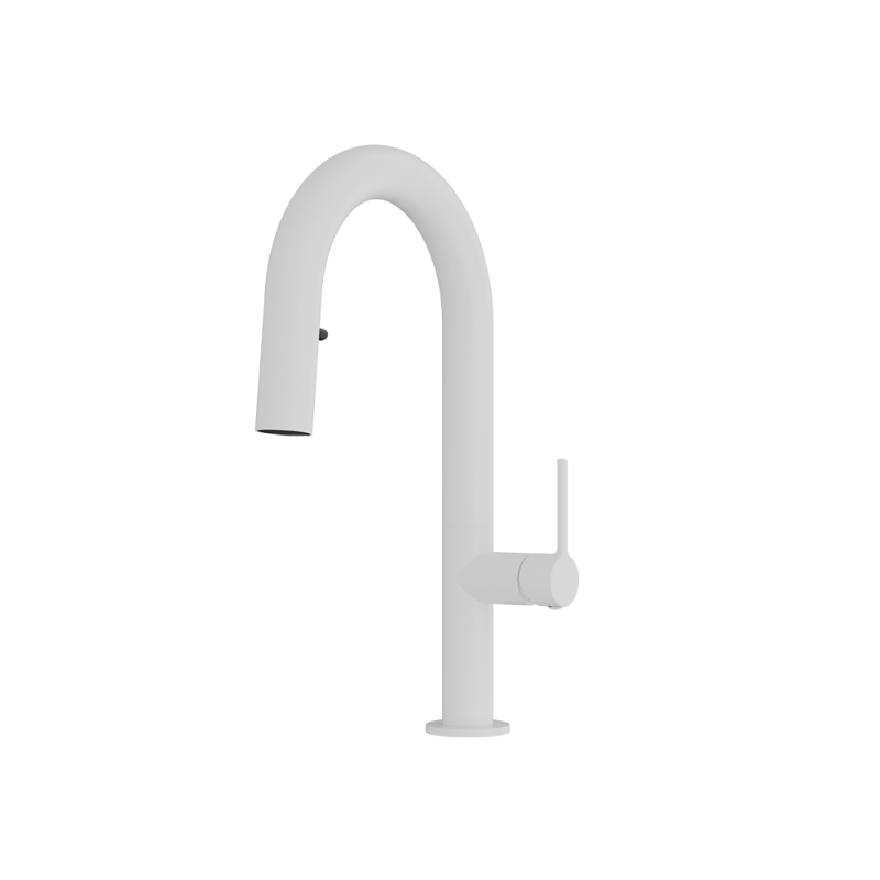 Rubi Carino — Robinet de cuisine mono-commande bar (RCAR81D2) — fini Blanc mat