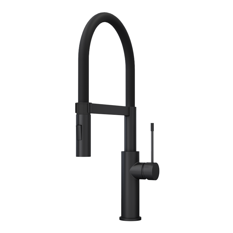 Rubi Soba — Robinet de cuisine mono-commande de style professionnel (RCH91D2SO) — fini Noir