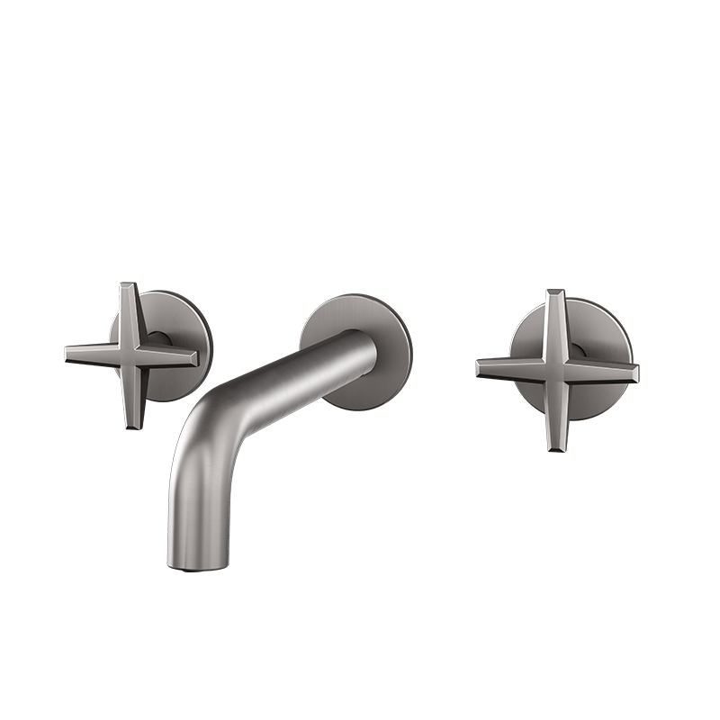 Rubi Lexa — Robinet mural pour lavabo (RLX17) — fini Inox brossé