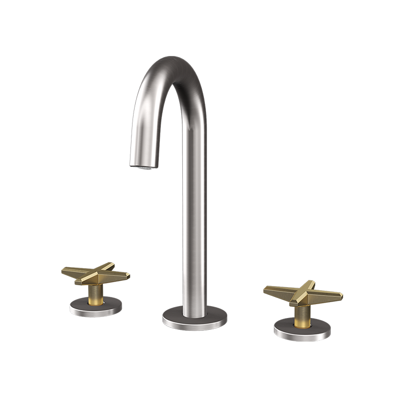 Rubi Lexa — Robinet de lavabo 8" c.c. (RLX18) — fini Inox / Or