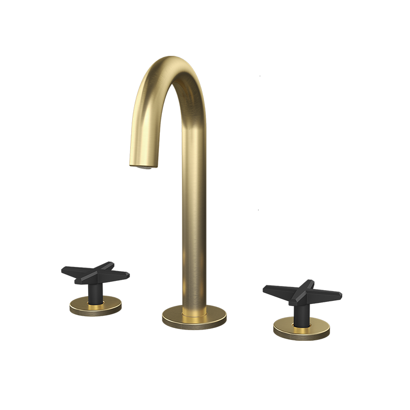 Rubi Lexa — Robinet de lavabo 8" c.c. (RLX18) — fini Or / Noir