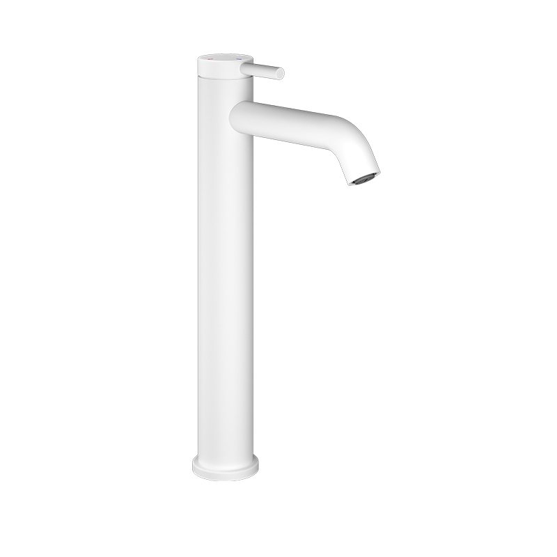 Rubi Vertigo — Robinet de salle de bain monocommande surélévé (RVT11X) — fini Blanc mat
