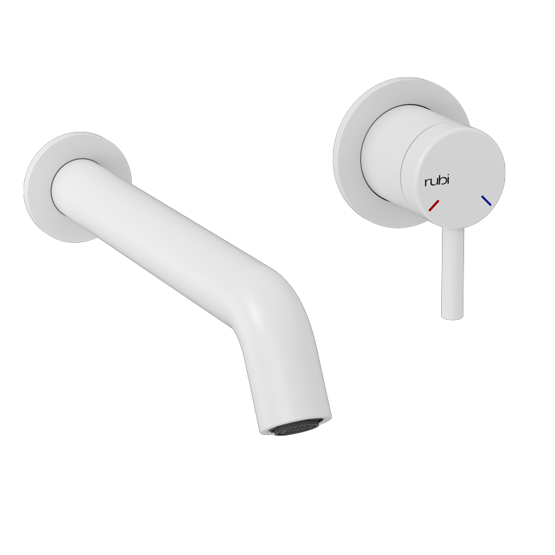 Rubi Vertigo — Robinet de salle de bain mural (RVT17R) — fini Blanc mat