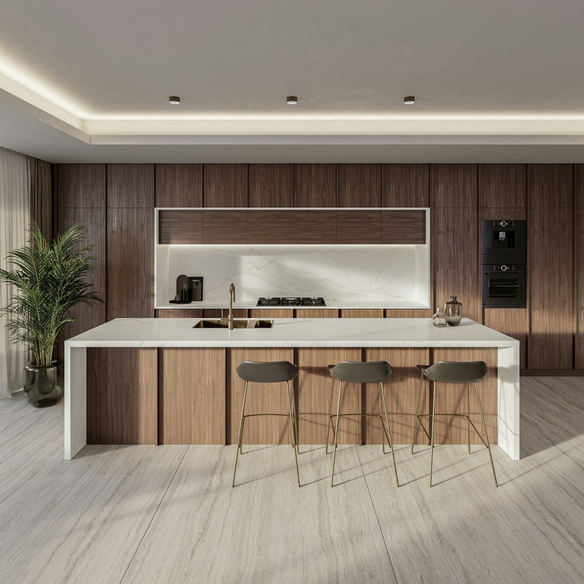 Silestone Blanc Élysée — projet silestone xm european kitchen le chic boheme blanc elysee 2 | Union Stone