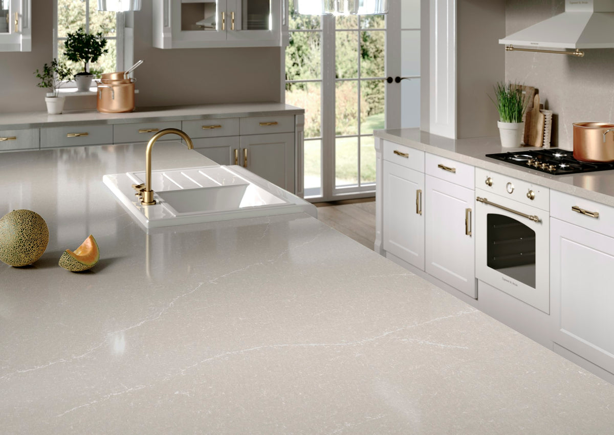 Silestone Desert Silver — projet silestone kitchen hd desert silver | Union Stone