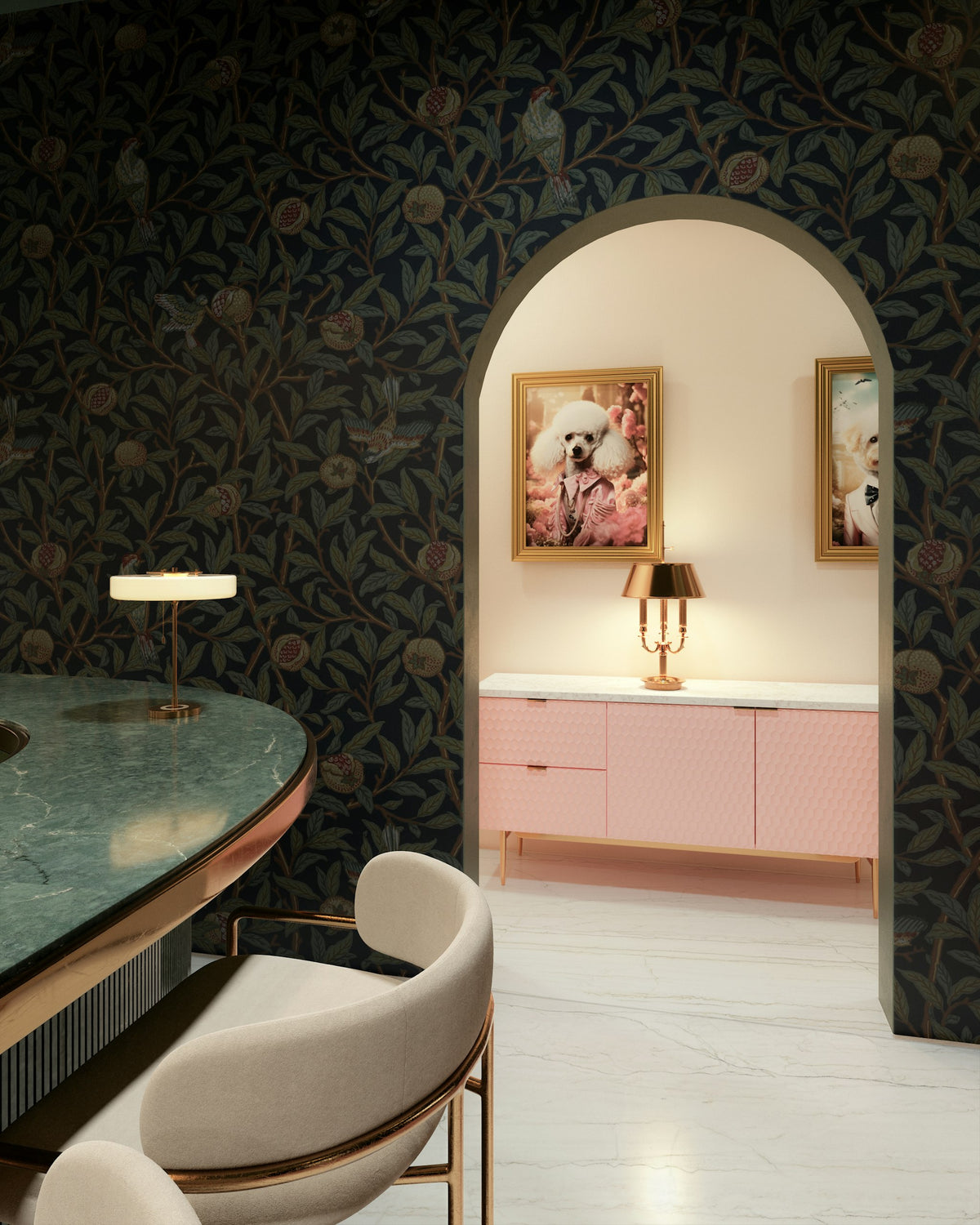 Silestone Jardin Emerald — projet restaurante silestone lechic boheme jardin emerald vista aseo | Union Stone