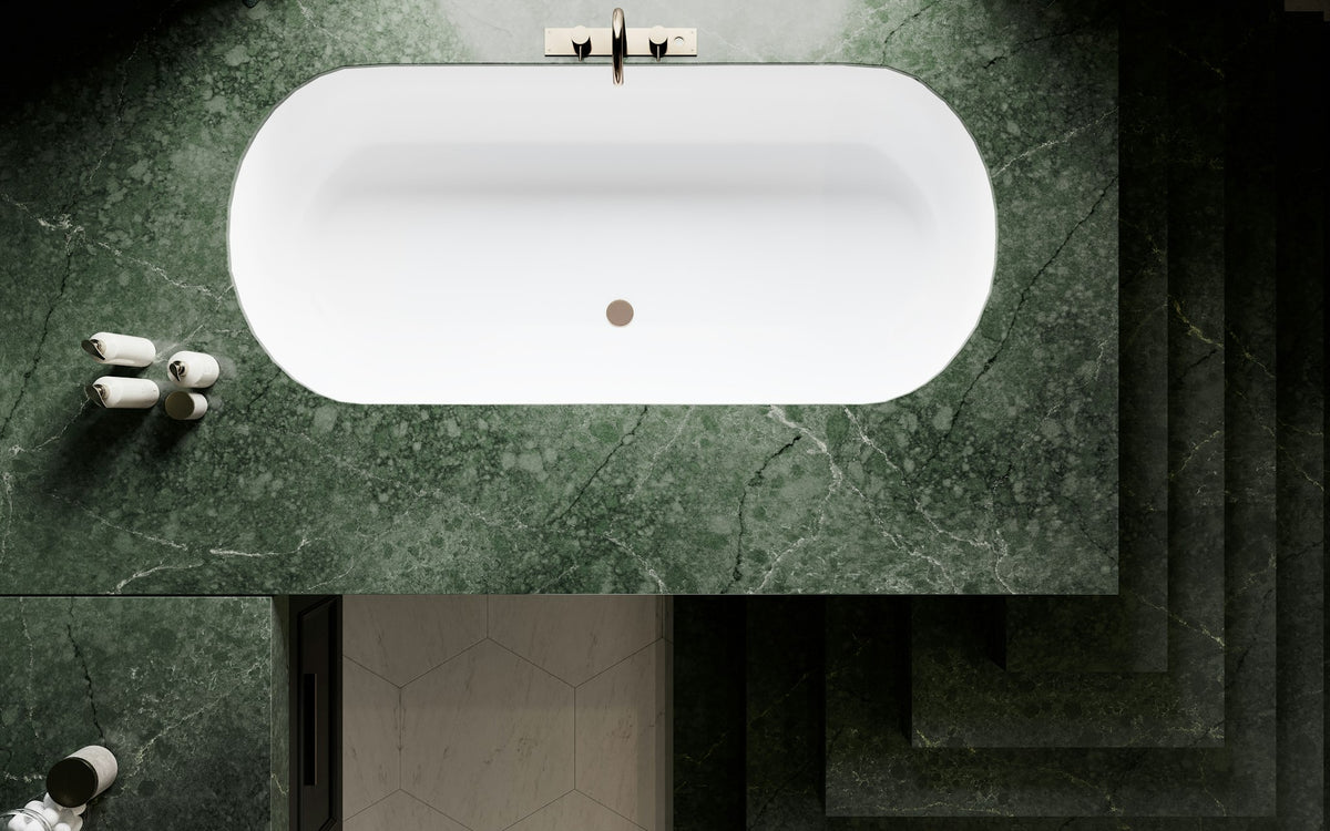 Silestone Jardin Emerald — projet silestone xm bathroom usa le chic boheme jardin emerald detalle 2 | Union Stone
