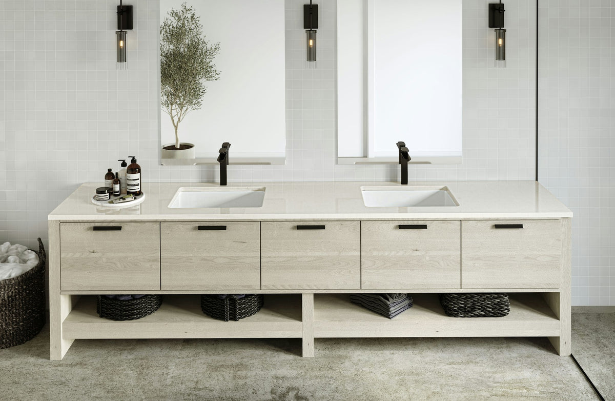 Silestone Linen Cream — projet silestone bathroom linen cream | Union Stone