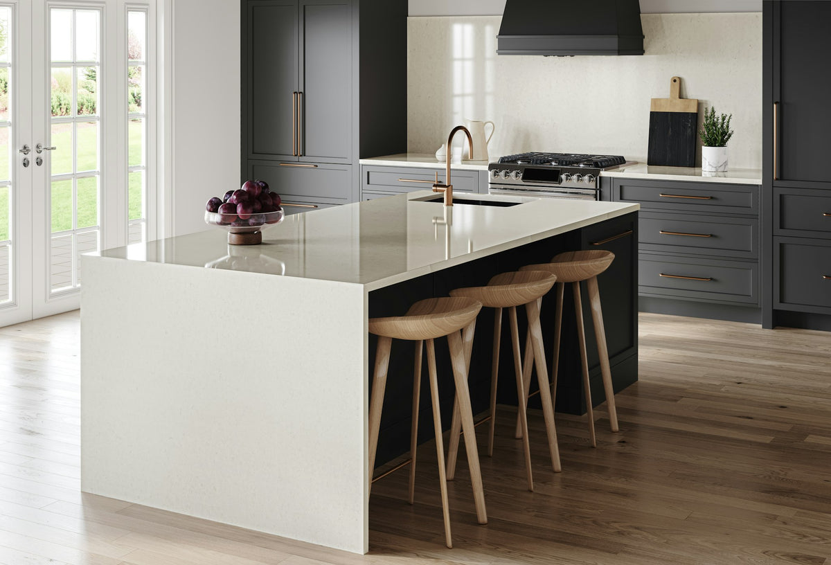 Silestone Linen Cream — projet silestone kitchen linen cream 01 | Union Stone