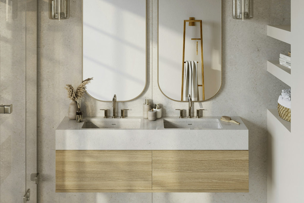 Silestone Motion Grey — projet silestone bathroom motion gray v3 | Union Stone