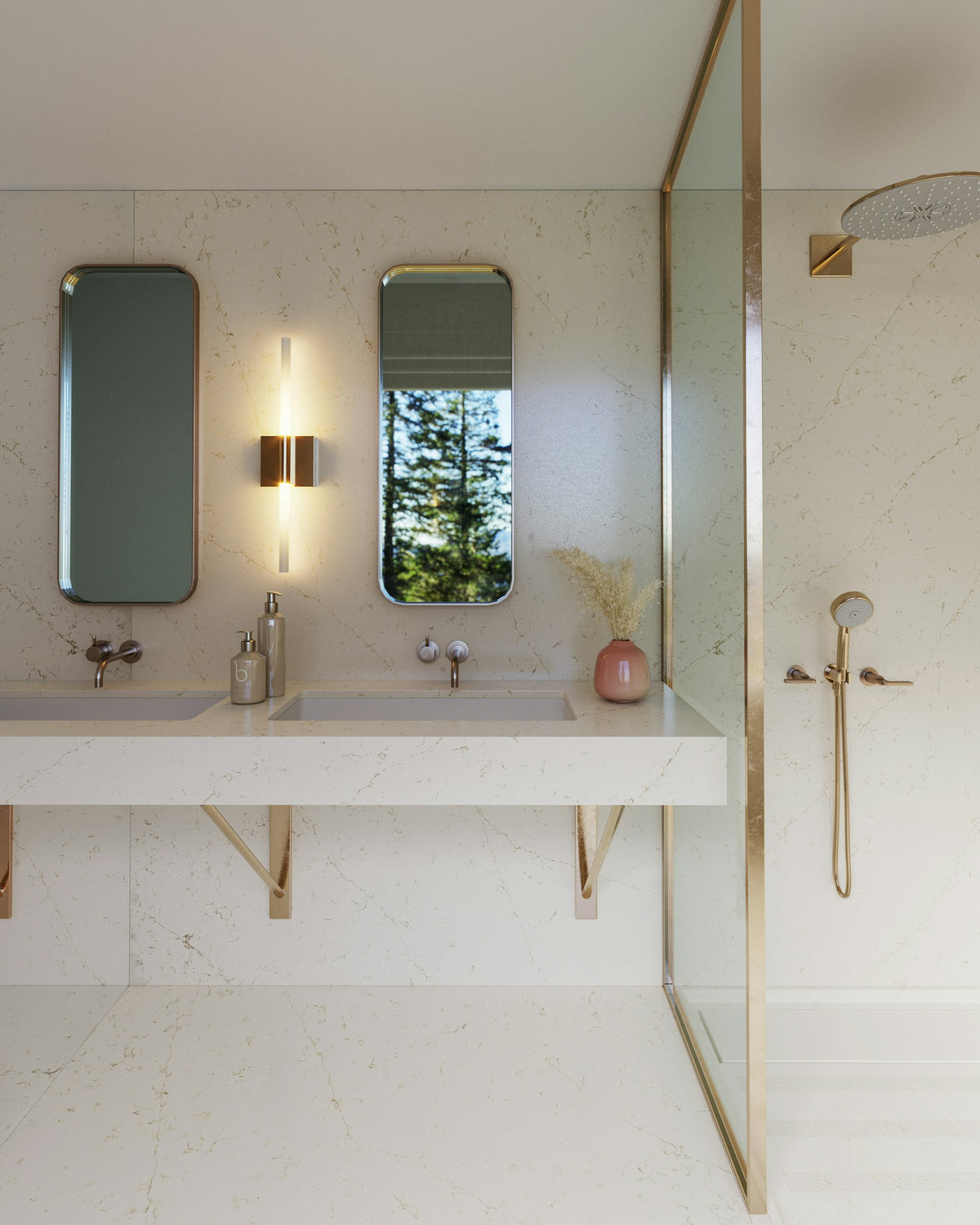 Silestone Persian White — projet 240923 bano persian white cmgeneral | Union Stone
