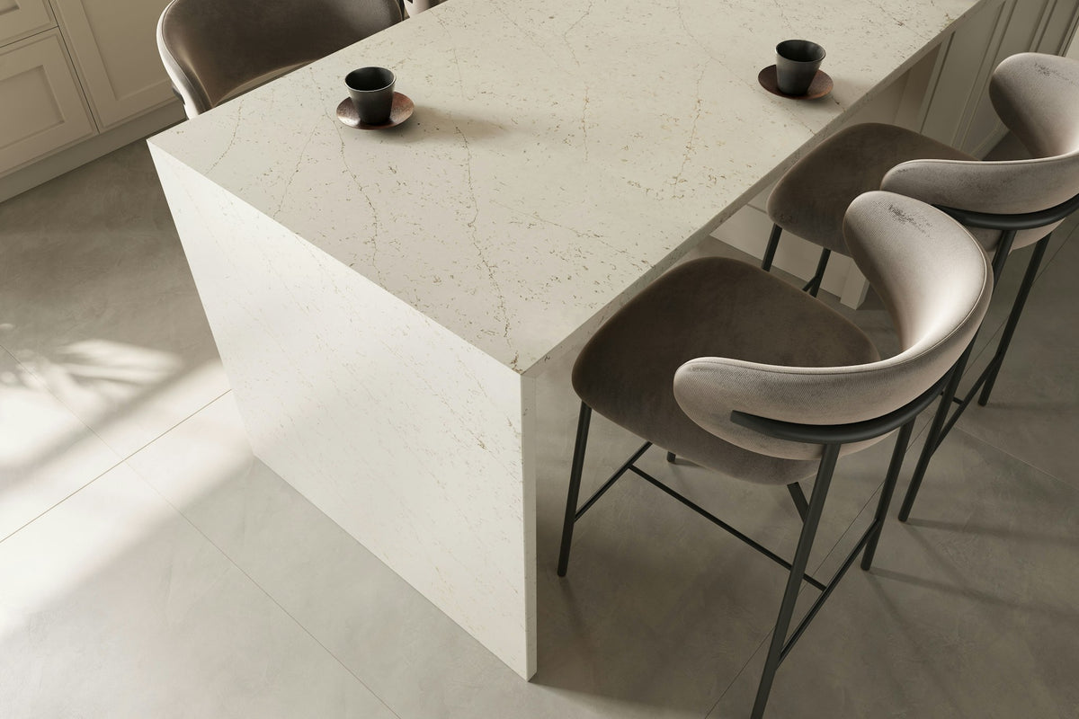 Silestone Persian White — projet silestone kitchen detalle persian white polished 01 | Union Stone