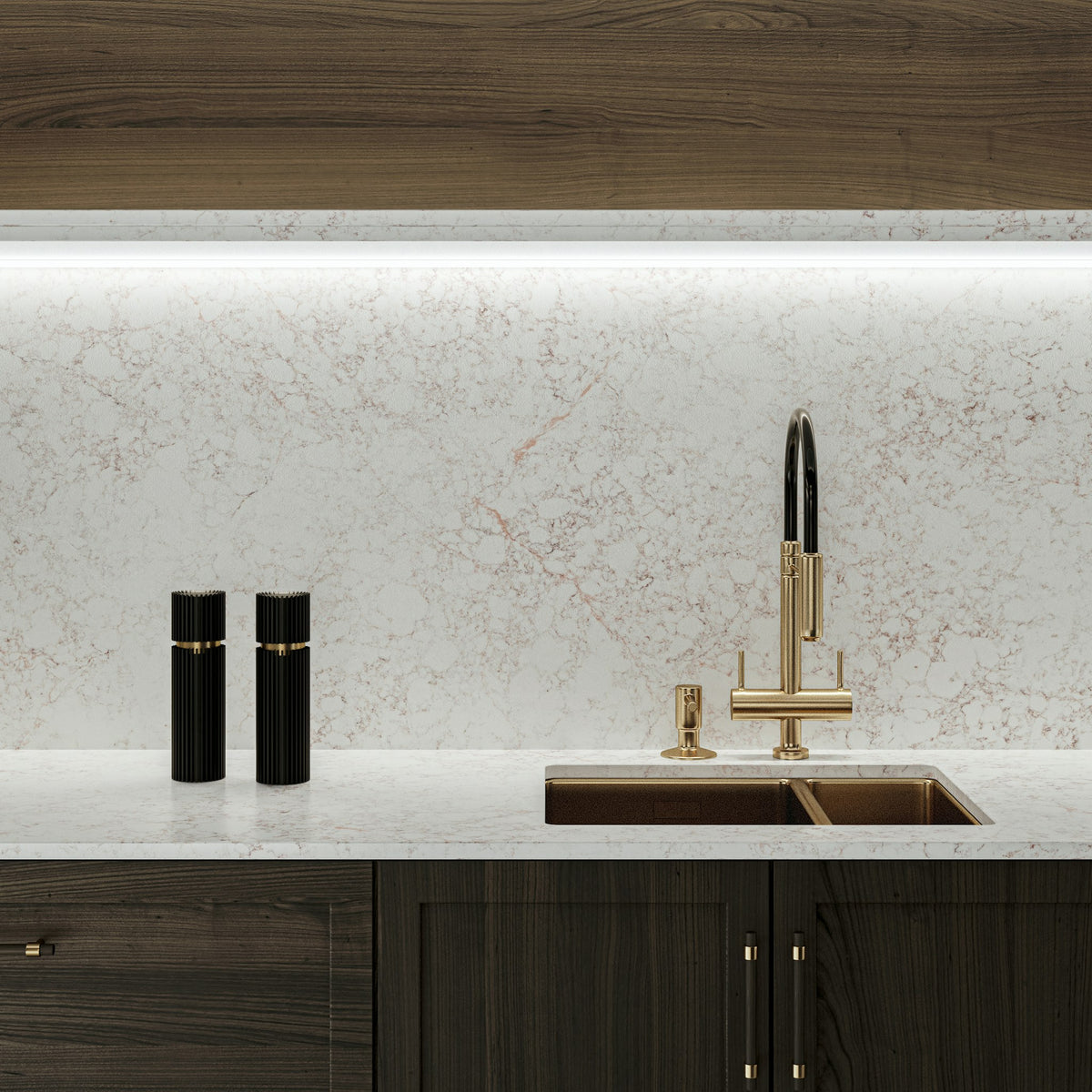 Silestone Riviére Rose — projet silestone xm european kitchen le chic boheme riviere ok | Union Stone