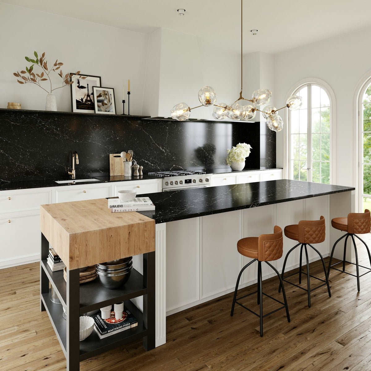 Silestone Romantic Ash — projet silestone kitchen na le chic romantic ash plano general | Union Stone