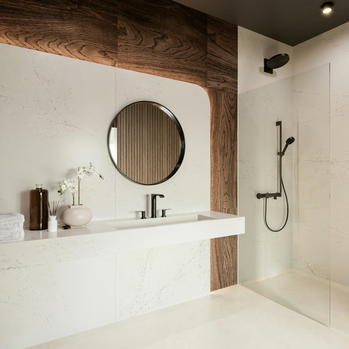 Silestone Siberian — projet 240923 bano siberian frost cmgeneral | Union Stone