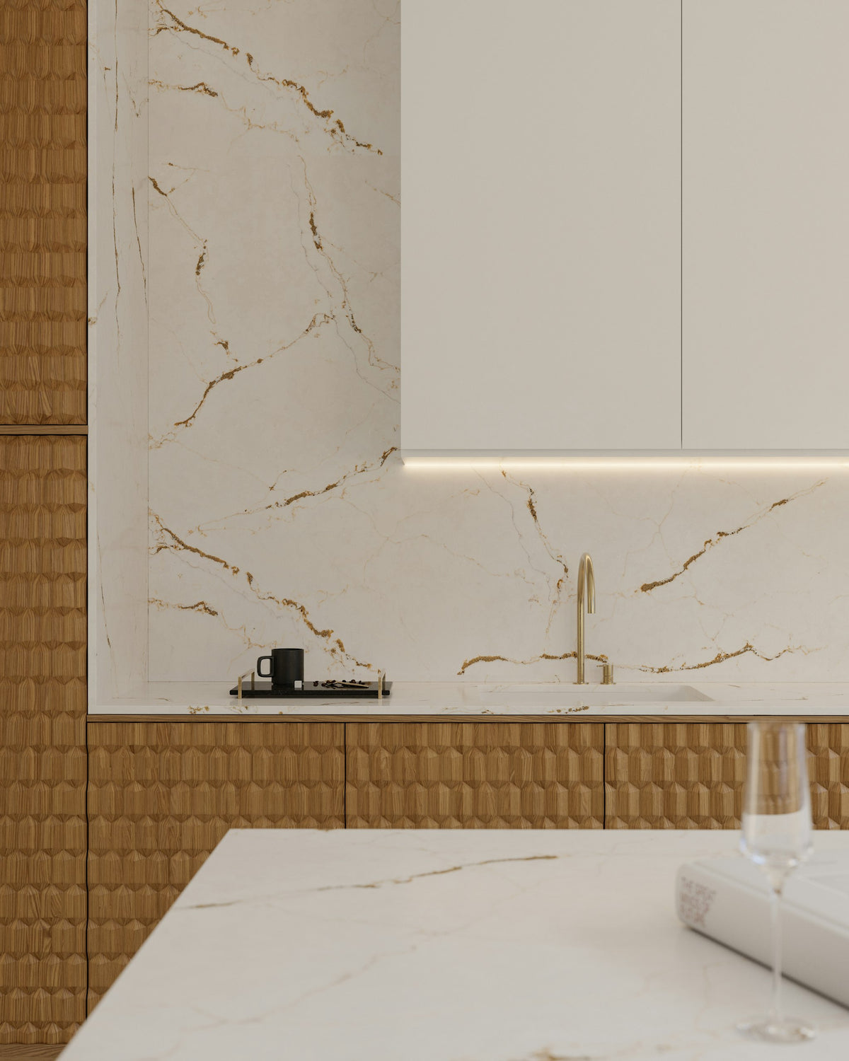 Silestone Versailles Ivory — projet silestone kitchen eu le chic versailles ivory plano detalle 1 | Union Stone