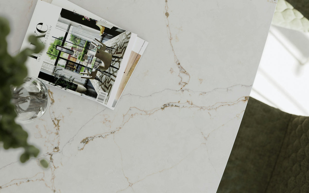 Silestone Versailles Ivory — projet silestone living room eu le chic versailles ivory detalle 2 | Union Stone