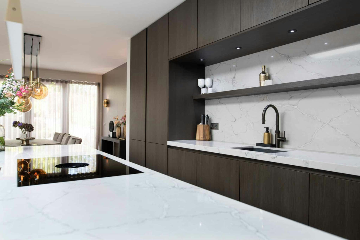 Silestone Victorian Silver — projet clear kitchen | Union Stone
