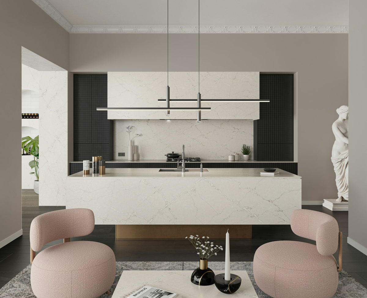 Silestone Victorian Silver — projet silestone kitchen eu le chic victorian silver | Union Stone